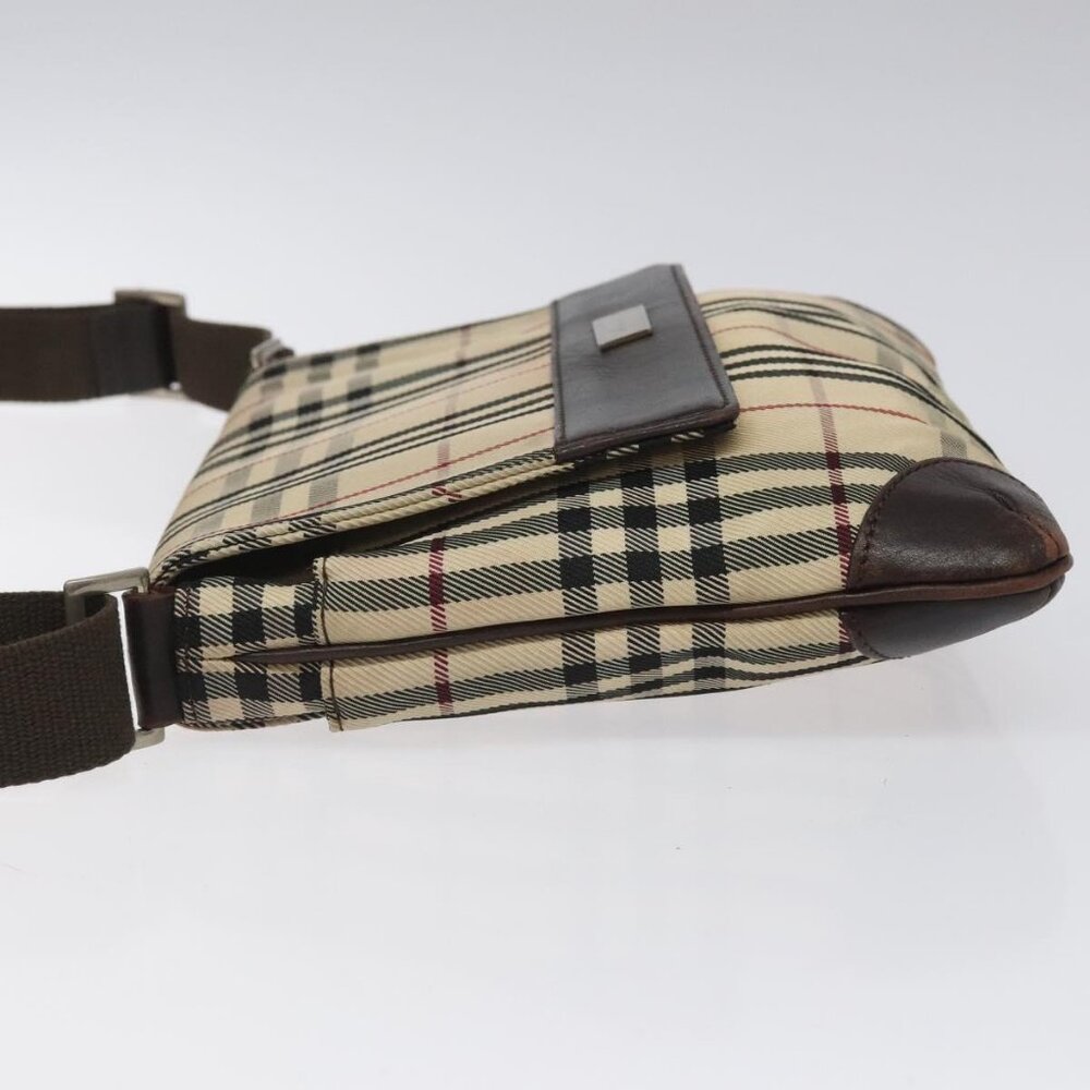 BURBERRY Nova Check Shoulder Bag Canvas Beige Auth KD198 - Picture 4 of 16